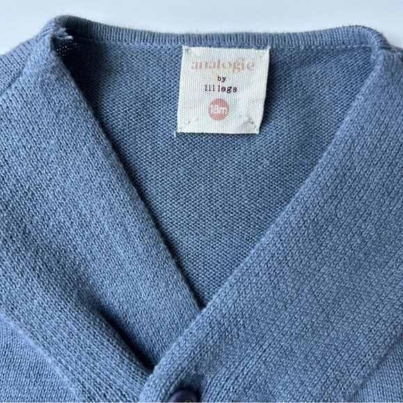 Analogie By Lil Legs Blue Double Breasted Cardigan, Size 18 Months. - Picture 6 of 8